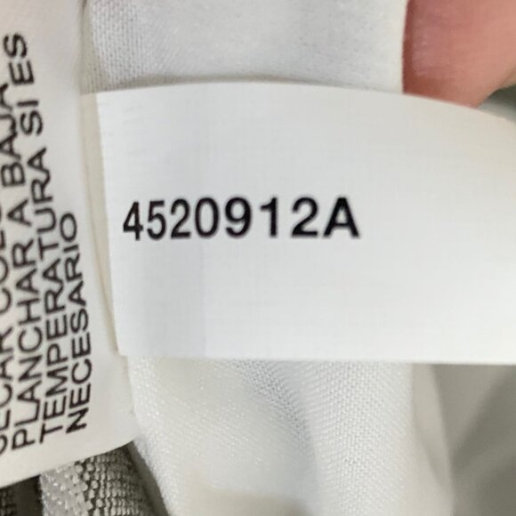 Gray White Striped Wide Leg Linen Blend Jumpsuit 2 V-Neck Nautical Coastal Prep - Picture 11 of 11